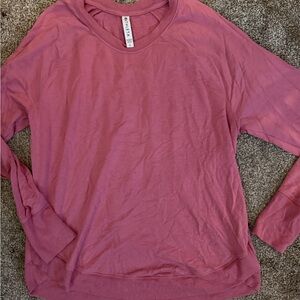 Athleta Long Sleeve Pullover Sweatshirt - Dusty Rose